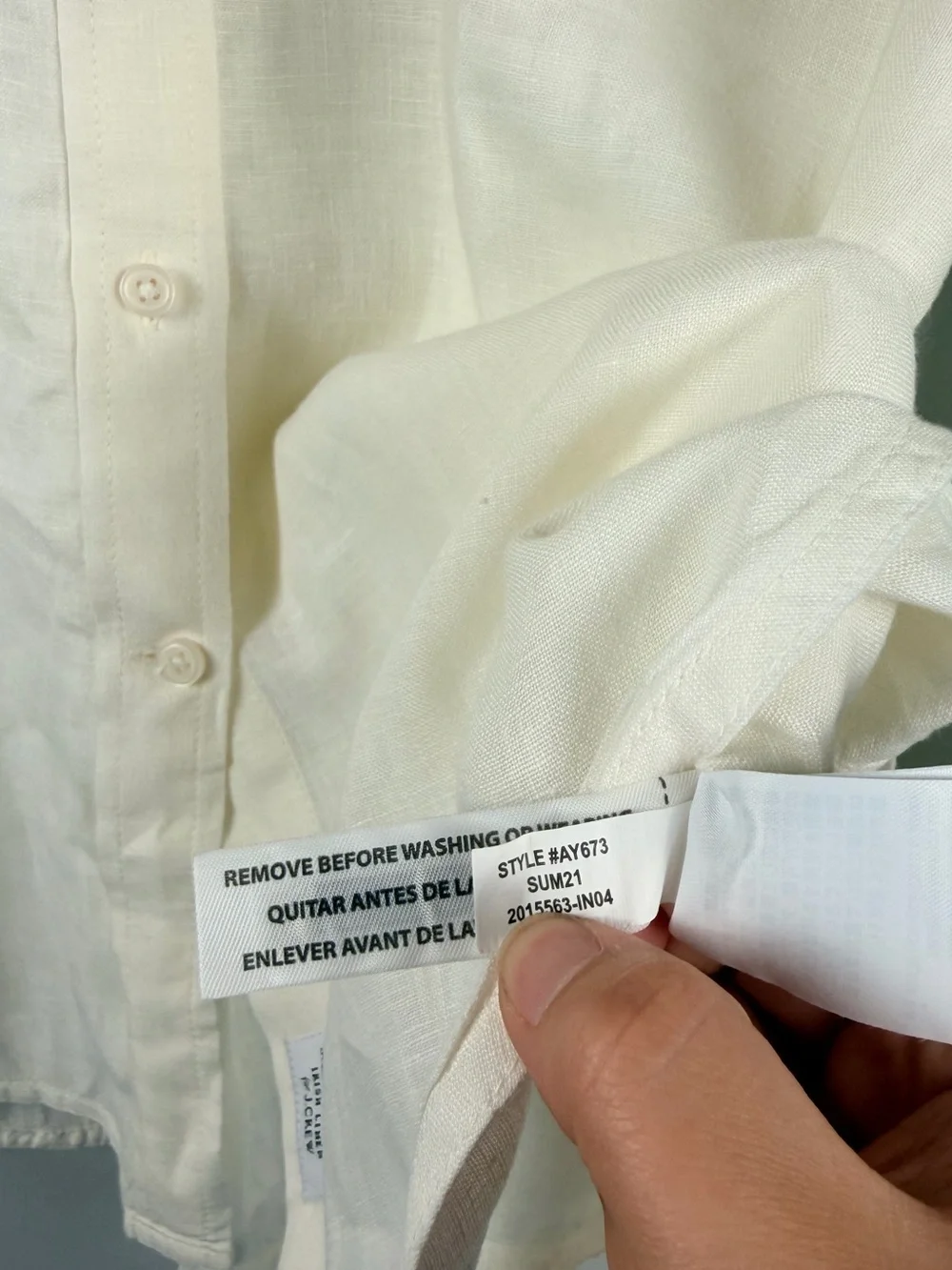 J. CREW x BAIRD MCNUTT Irish Linen Relaxed Fit Shirt Ombré Dip Dye small